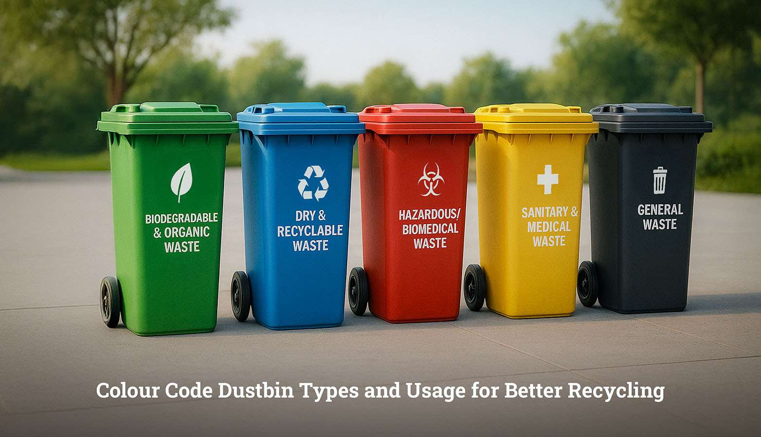 colour coded dustbins